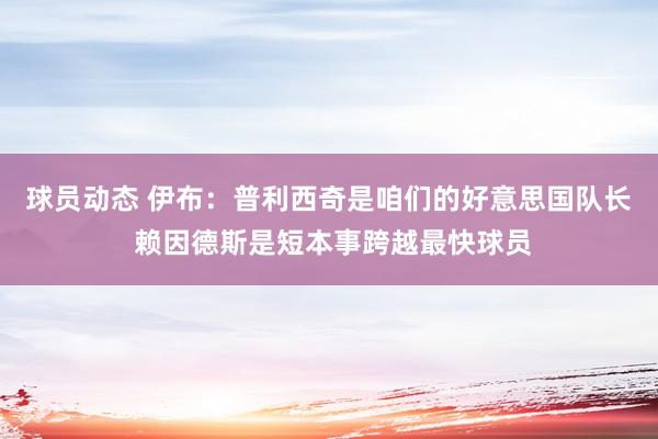 球员动态 伊布：普利西奇是咱们的好意思国队长 赖因德斯是短本事跨越最快球员