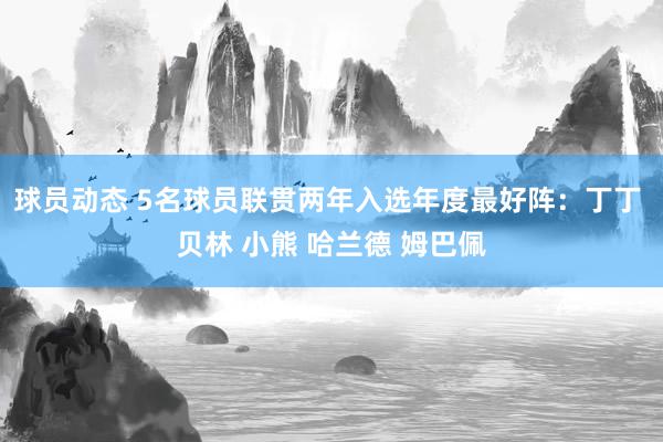 球员动态 5名球员联贯两年入选年度最好阵：丁丁 贝林 小熊 哈兰德 姆巴佩